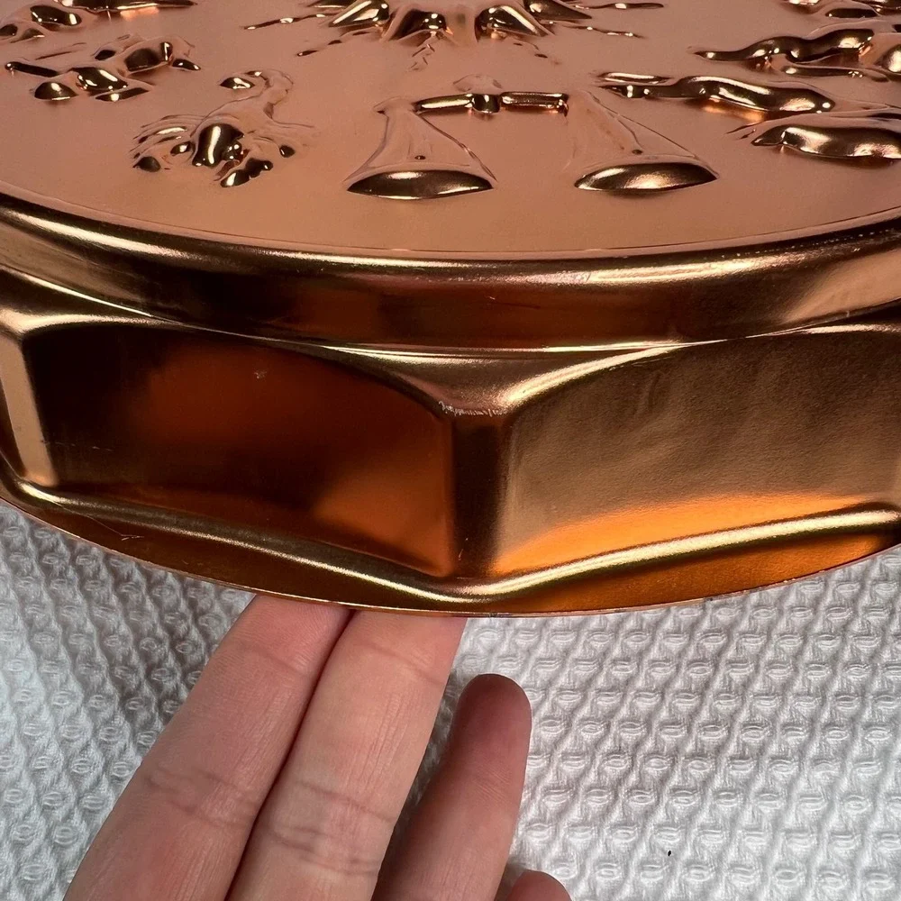 VTG Zodiac Astrology Sunburst Copper Tone Metal Gelatin‎ Mold  Wall Decor 12
